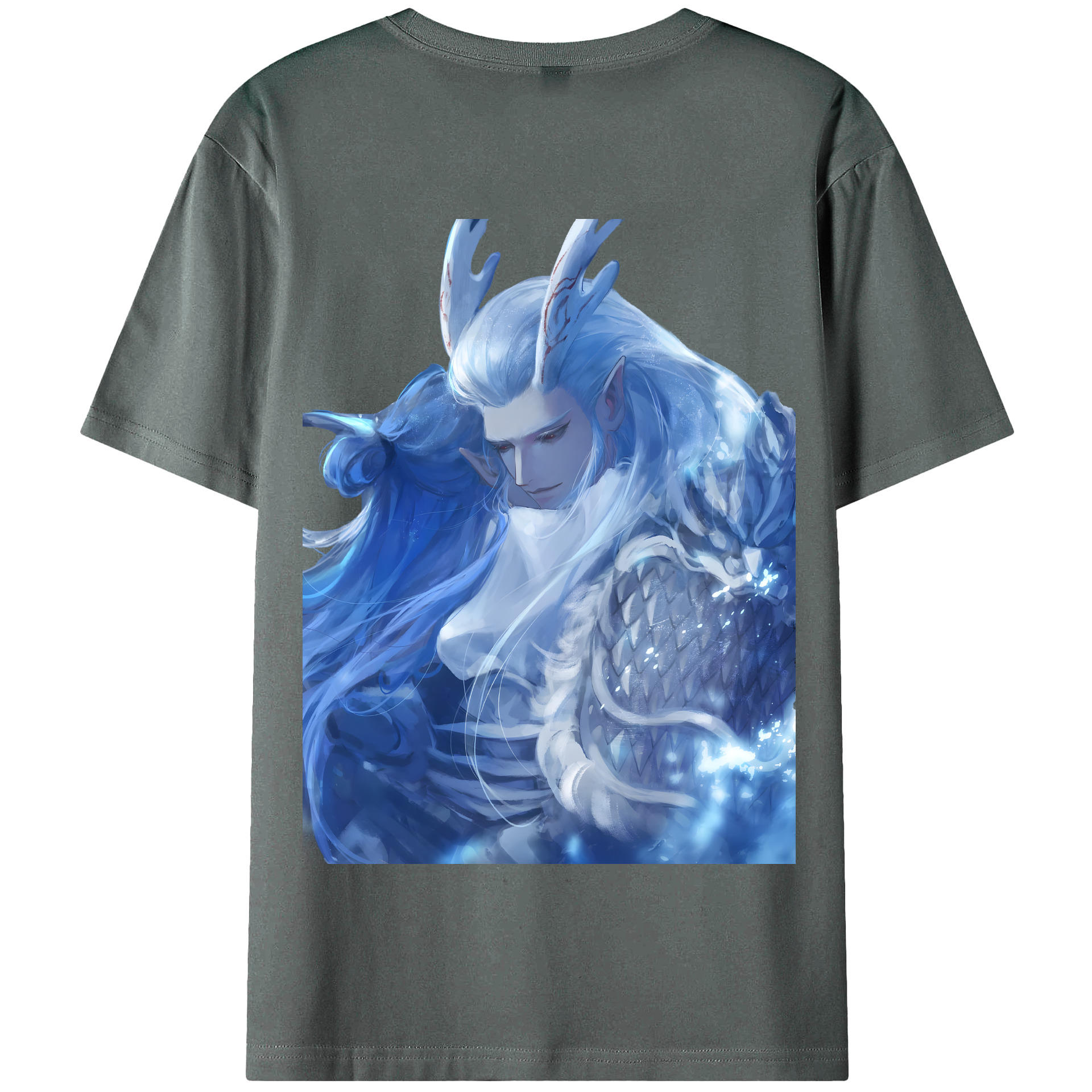 （画像用） Ne Zha 2 ナタ 魔童の大暴れ 綿100％半袖Tシャツ（背面プリント）
